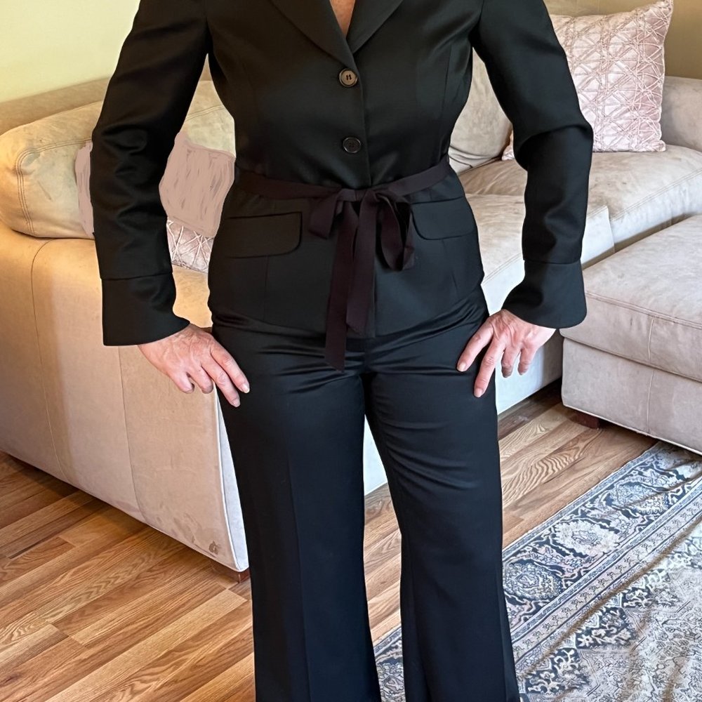 Formal and Elegant Vintage Trina Turk Black Tuxedo Jacket (8) & Slacks (10)